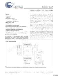 CY62136VLL-70ZSXET Datasheet Copertura