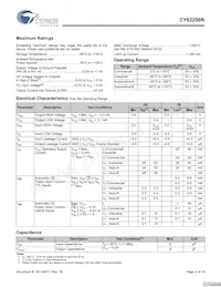 CY62256NLL-55ZRXET Datenblatt Seite 3