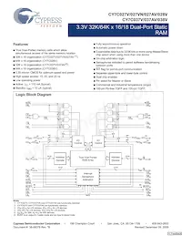 CY7C027VN-15AXC數據表 封面