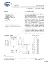 CY7C1020CV33-10ZXCT Datasheet Copertura