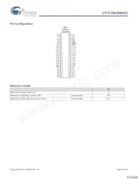 CY7C1041BNV33L-12VXCT Datasheet Pagina 3