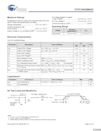 CY7C1041BNV33L-12VXCT數據表 頁面 4