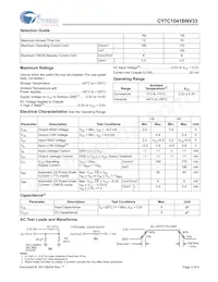 CY7C1041BNV33L-15ZXCT Datenblatt Seite 2