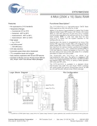 CY7C1041CV33-20ZXC Datenblatt Cover