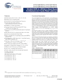 CY7C12501KV18-450BZXC Datenblatt Cover