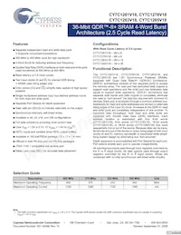 CY7C1263V18-400BZC Datenblatt Cover