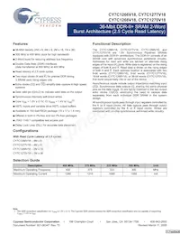 CY7C1270V18-375BZI Datenblatt Cover