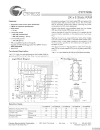 CY7C128A-35VC Datasheet Copertura