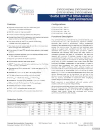 CY7C1315CV18-250BZI Datenblatt Cover