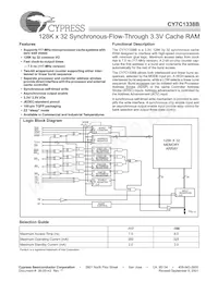 CY7C1338B-100AC Datenblatt Cover