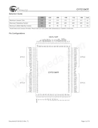 CY7C1347F-133AC數據表 頁面 2