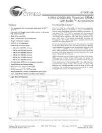 CY7C1352F-100AC Datasheet Cover