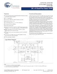 CY7C136A-55NXIT Datenblatt Cover