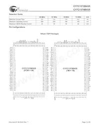 CY7C1370BV25-167AC Datasheet Pagina 2