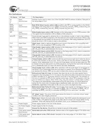 CY7C1370BV25-167AC Datasheet Pagina 5