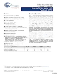 CY7C1380F-167BGCT Datasheet Copertura