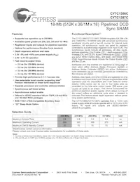 CY7C1386C-167AC Datenblatt Cover