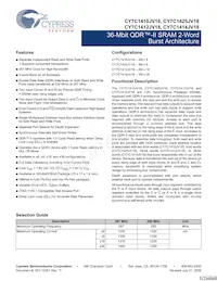 CY7C1425JV18-250BZI Datasheet Cover