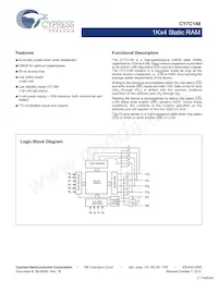 CY7C148-35PC Datenblatt Cover