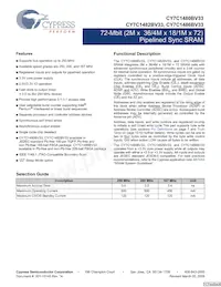 CY7C1480BV33-167BZI Datenblatt Cover