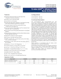 CY7C1514AV18-250BZI Datasheet Cover