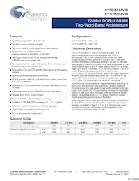 CY7C1520AV18-200BZCT Datenblatt Cover