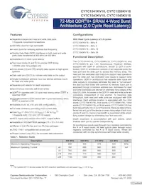CY7C1545KV18-450BZC Datenblatt Cover