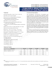 CY7C1570V18-375BZXC Datasheet Cover