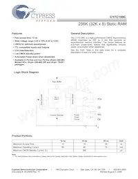 CY7C199C-20ZXIT數據表 封面