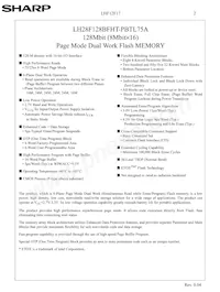 F128BFHTPTTL75A Datasheet Pagina 5