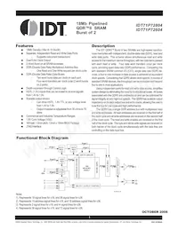 IDT71P72804S250BQG8數據表 封面