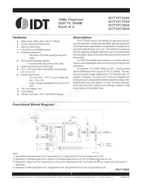 IDT71P73804S250BQ8數據表 封面