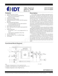 IDT71P74804S250BQG8 Cover