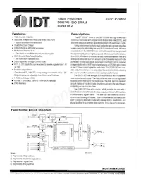 IDT71P79804S267BQ8 Datenblatt Cover