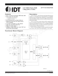 IDT71V016SA20YI8數據表 封面