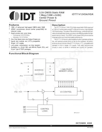 IDT71V124SA20YI8 Datasheet Cover