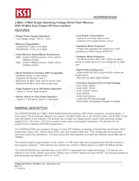 IS25WD040-JVLE-TR Datasheet Cover