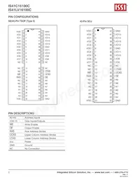 IS41LV16100C-50TI Datasheet Pagina 2