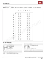 IS42S16100C1-7TLI-TR Datasheet Page 2