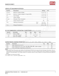 IS42S16100C1-7TLI-TR Datasheet Pagina 5