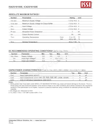 IS42S16100E-7TLI-TR Datasheet Pagina 5