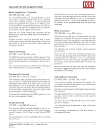 IS42S16100F-7TL-TR Datasheet Page 17