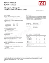 IS42S16160B-6BLI-TR Datasheet Cover