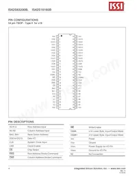 IS42S16160B-6BLI-TR Datasheet Page 4