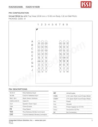 IS42S16160B-6BLI-TR Datasheet Page 5