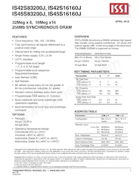 IS42S16160J-6TI Datasheet Cover