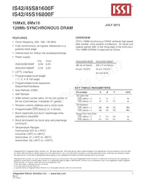 IS42S16800F-7BI Datasheet Cover