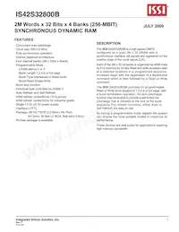 IS42S32800B-6BI-TR Datasheet Copertura