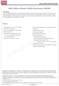 IS42SM16160K-6BLI Datasheet Cover