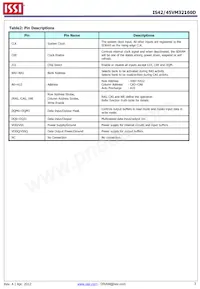 IS42VM32160D-6BLI數據表 頁面 3